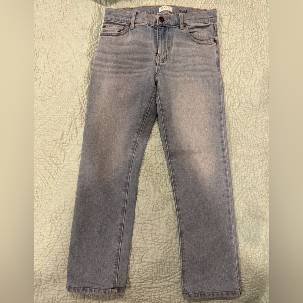 Jack Denim Boys Slim Fit Jeans Light Wash Adjustable Waist